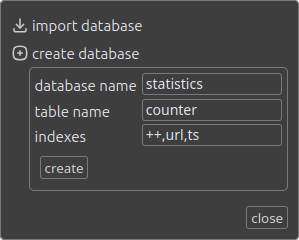 origin tools create database