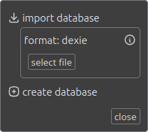 origin tools import database